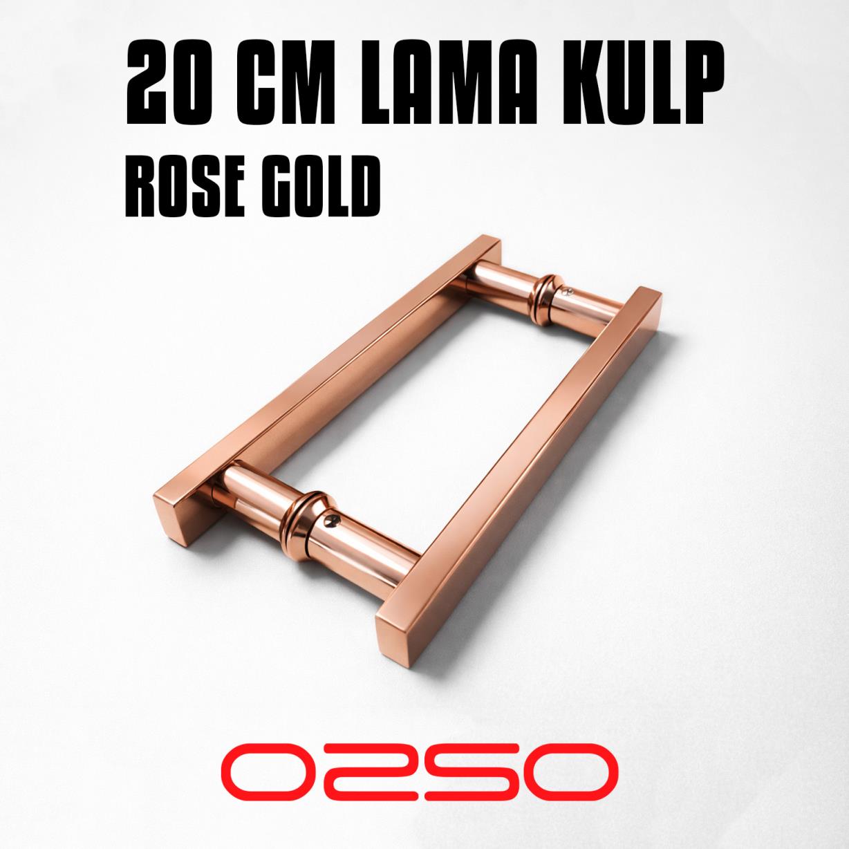 20 cm Duşakabin Kulbu - Rose Gold