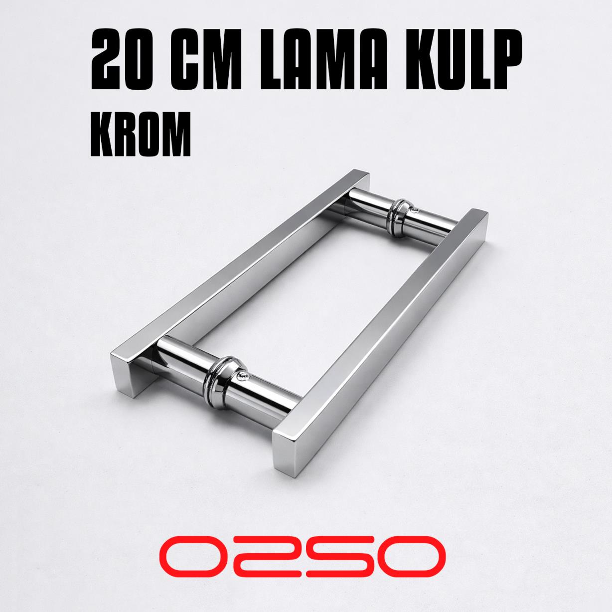 20 cm Duşakabin Kulbu - Krom